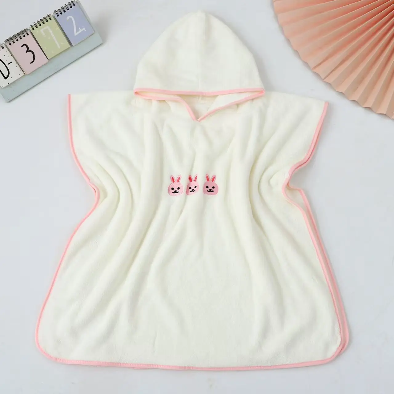 Poncho de Bain Bébé en Velours – Serviette à Capuche Ultra-Douce, Motif Animal, Enveloppement Chaud pour Nouveau-Nés et Enfants – Image 8