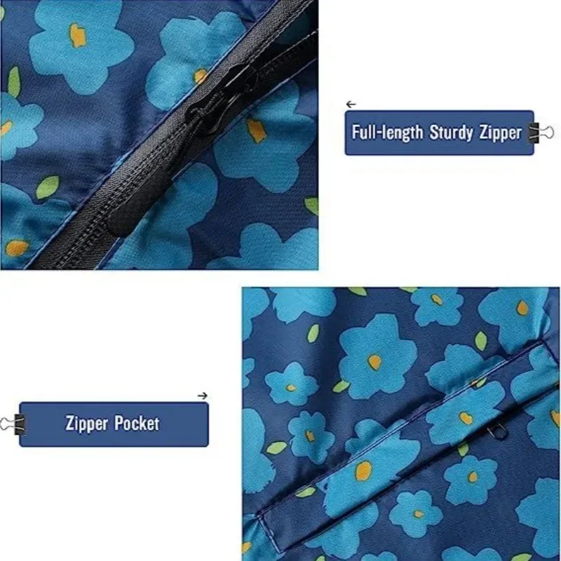 Veste-Poncho de Pluie Imperméable à Capuche Femme Bleu – Ultra-Légère, Réutilisable et Idéale pour la Randonnée et l'Outdoor – Image 9