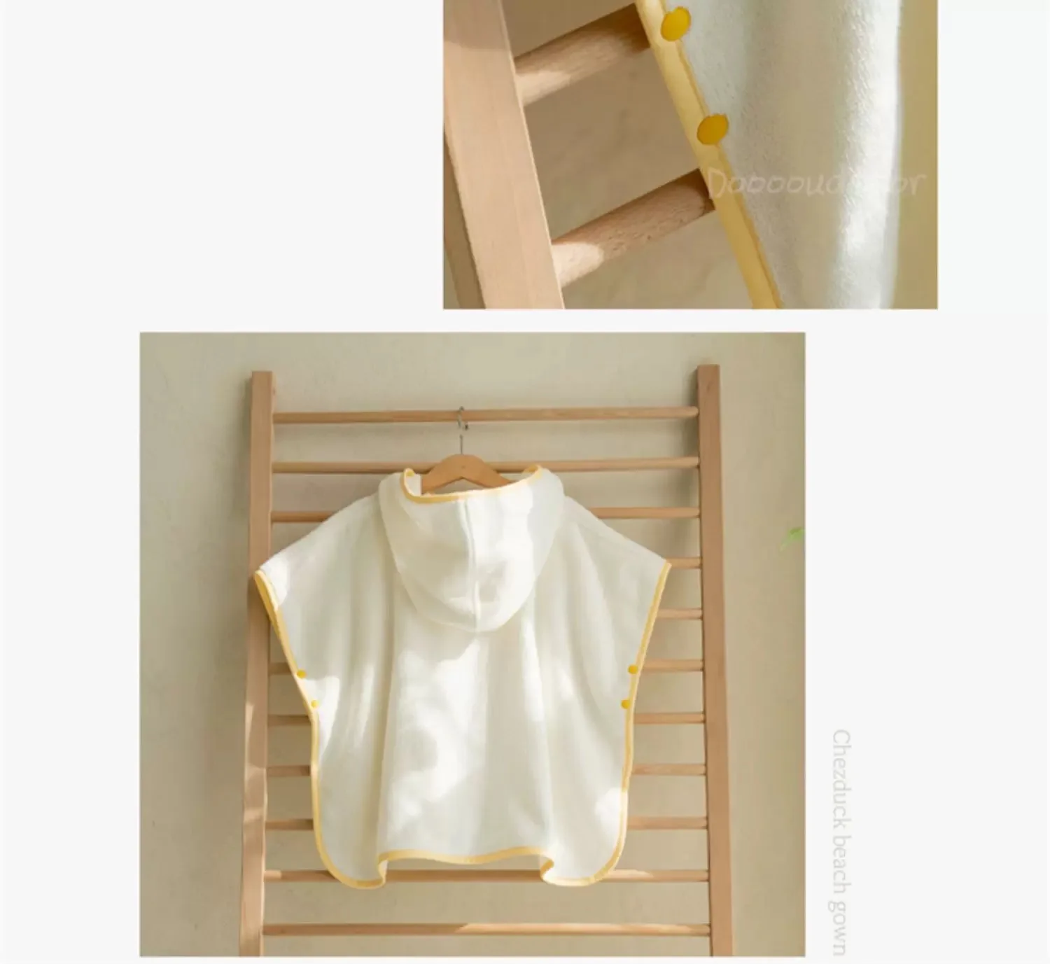 Poncho de Bain Bébé en Velours – Serviette à Capuche Ultra-Douce, Motif Animal, Enveloppement Chaud pour Nouveau-Nés et Enfants – Image 7