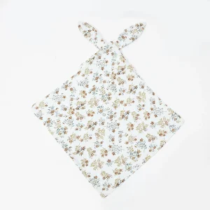 Serviette de Bain Bébé à Capuche Blanc motif fleurs en Coton – Cape Douce avec Oreilles de Lapin, Peignoir et Couverture d’Enveloppement pour Nouveau‑Nés et Enfants