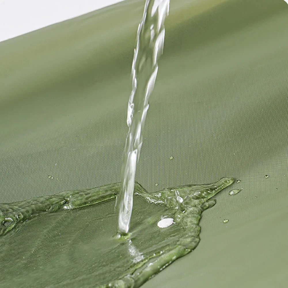 Poncho de Pluie Premium Vert Réutilisable – Protection Épaissie avec Capuche à Cordon – Image 4