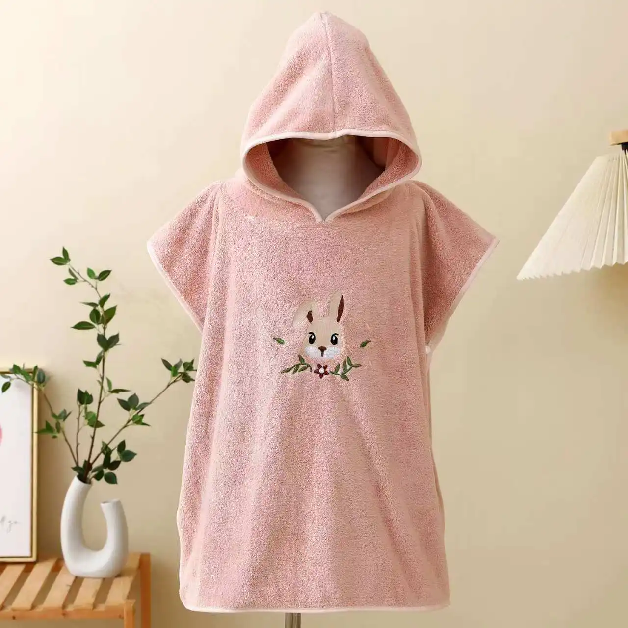 Poncho de Bain Bébé en Velours – Serviette à Capuche Ultra-Douce, Motif Animal, Enveloppement Chaud pour Nouveau-Nés et Enfants – Image 10