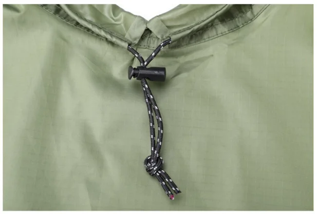 Poncho de Pluie Militaire 3-en-1 Vert – Imperméable Multifonction, Abri de Survie & Tapis de Sol pour Randonnée et Camping – Image 3