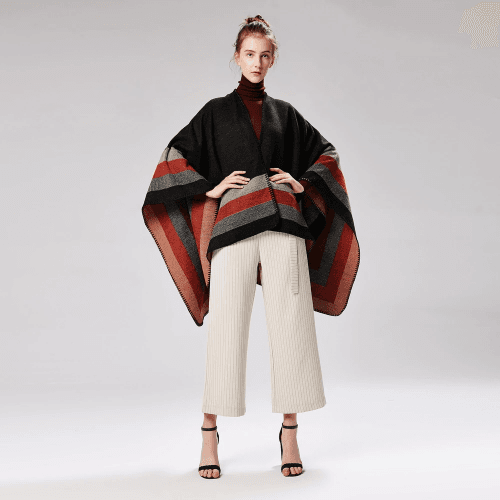 tendance poncho femme hiver