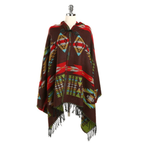 poncho avec capuche