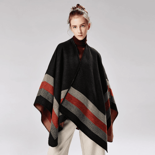 uni poncho cachemire fashion
