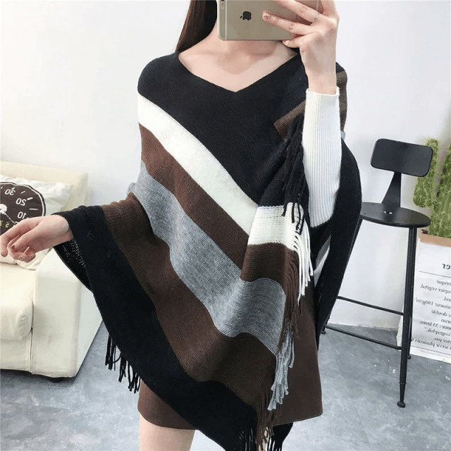 poncho col serré