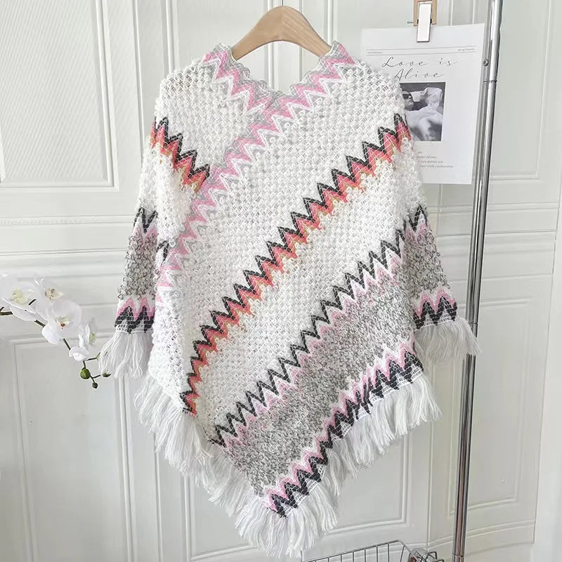 élégant châle coton crochet