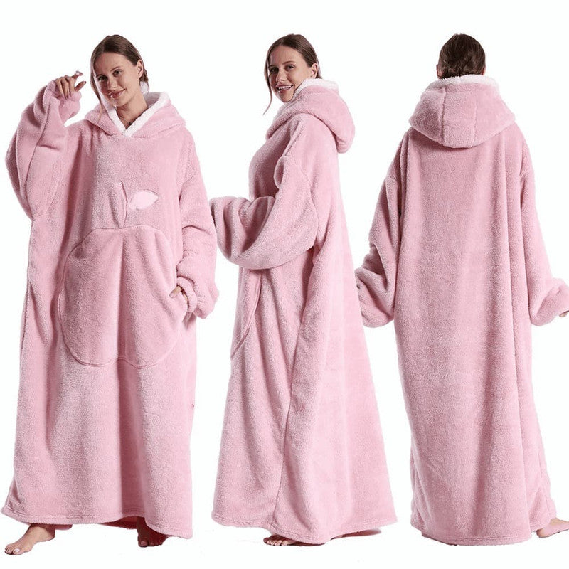 couverture poncho polaire