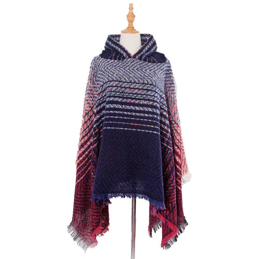 Poncho estival rayures