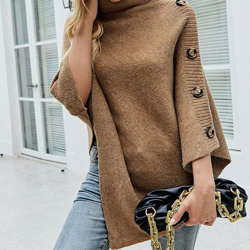tendance poncho boutons