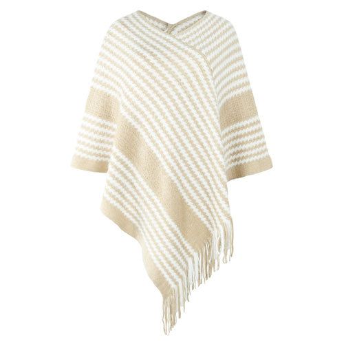élégant poncho tricot