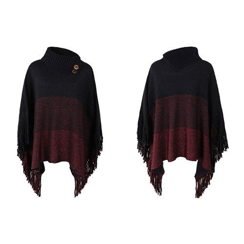 Poncho matières douces