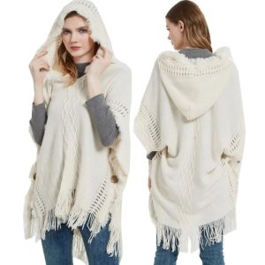 Poncho Automne-Hiver Blanc