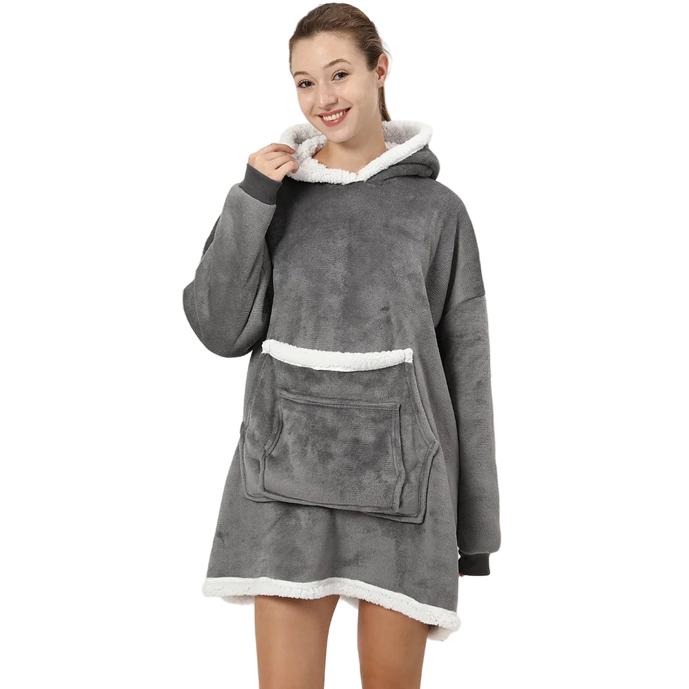 poncho cosy avec poche kangourou