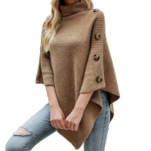 poncho col roulé