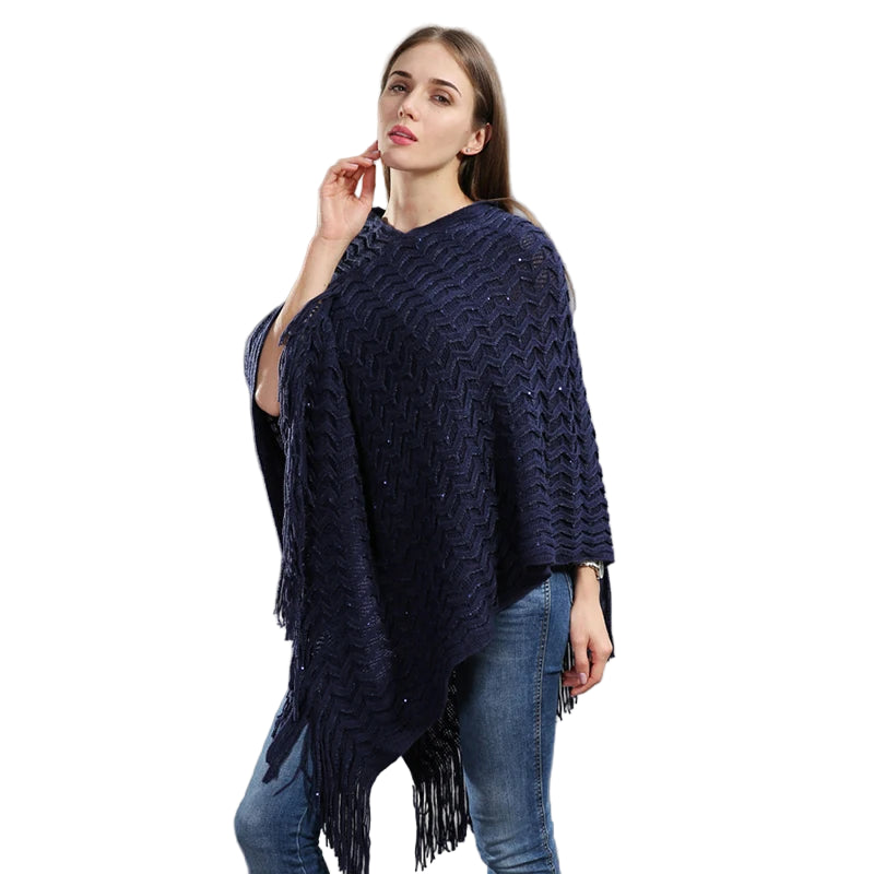 poncho asymétrique élégant