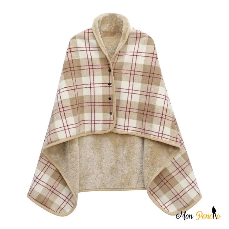 poncho carreaux réversible