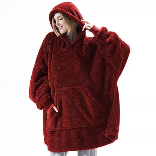plaid poncho confortable