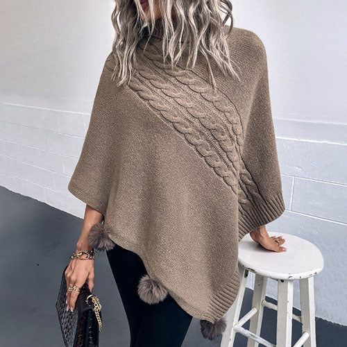 Poncho Long-Femme format généreux