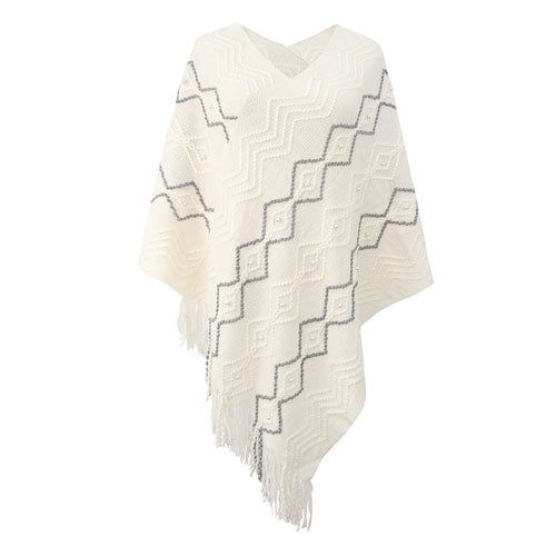 poncho chaud-femme