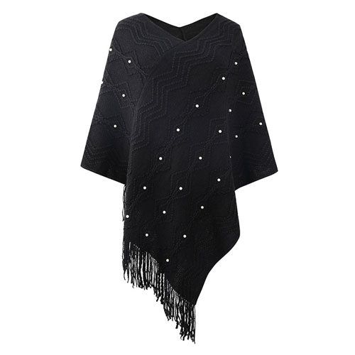poncho laine effet