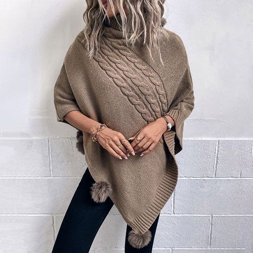 Poncho Long-Femme longue coupe