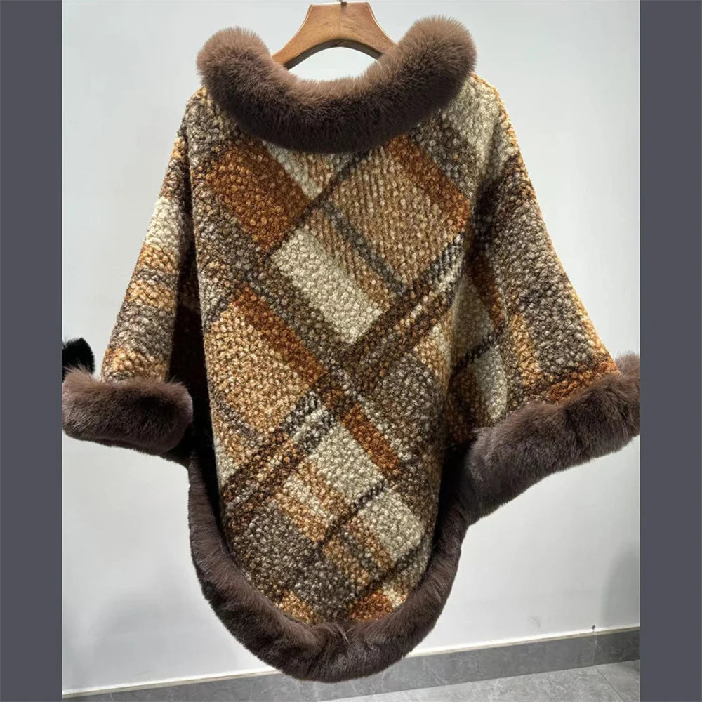 Élégant Poncho Jacquard