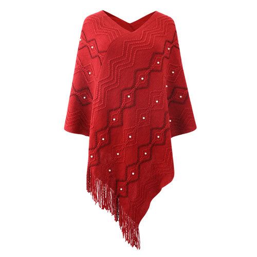 poncho avec franges