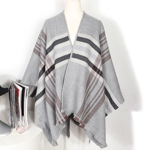 poncho doux carreaux