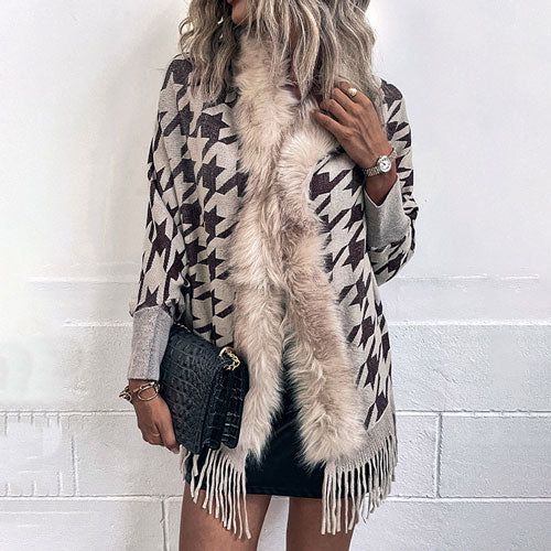 manteau avec fausse fourrure