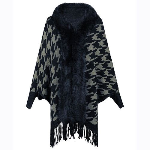 poncho d'hiver pour femme