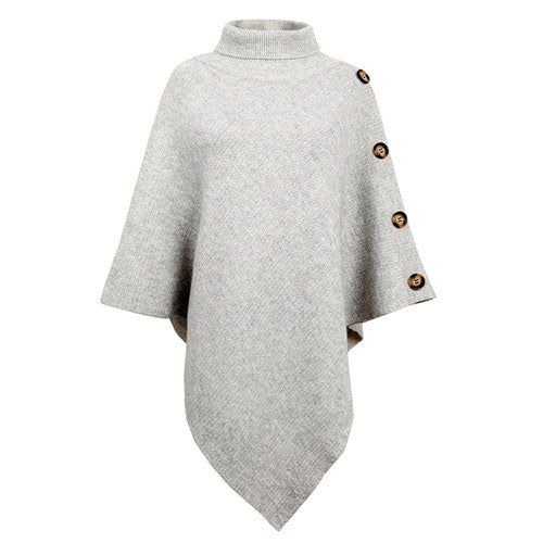 poncho élégant col roulé