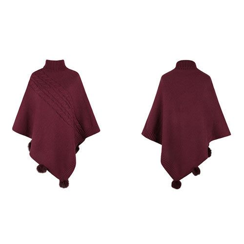 Poncho Long-Femme confortable