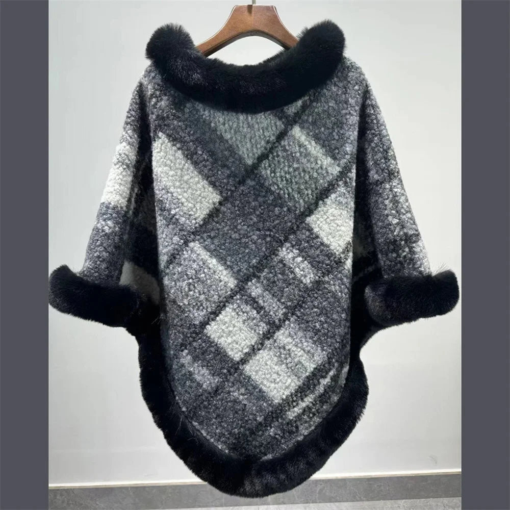 Poncho Confort Tricoté