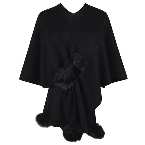 poncho châle doux