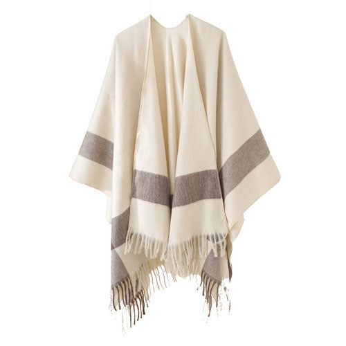 Mode Poncho Hiver-Coton Femme