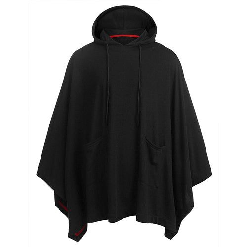 Poncho Polyester Capuche gris