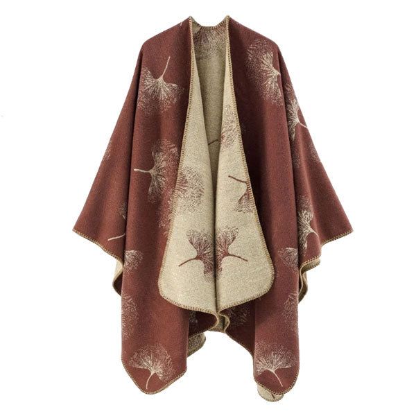 Poncho bariolé chic