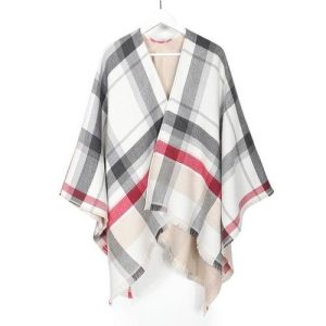 Poncho Col-V en Cachemire