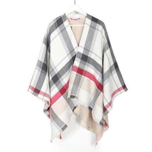 Poncho Col-V en Cachemire