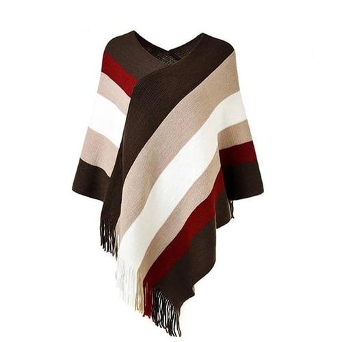 poncho élégant rayures