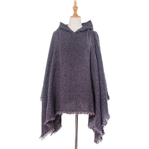 élégant poncho chiné femme
