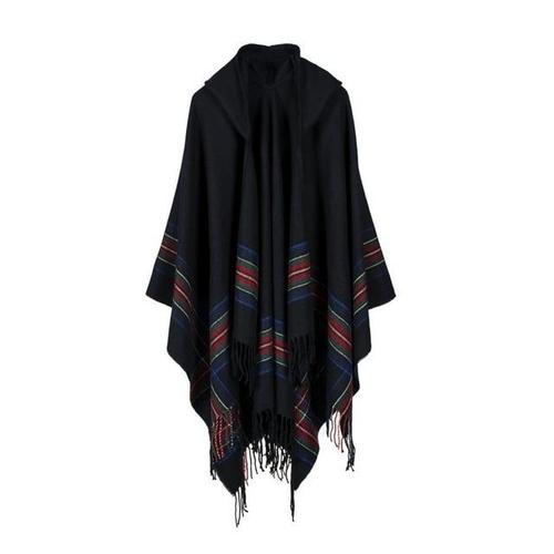 poncho ethnique capuche