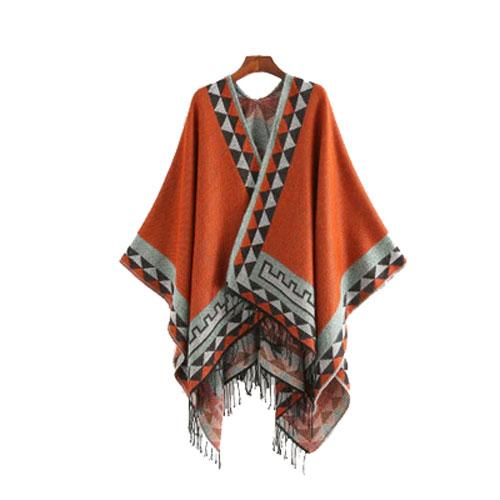 Poncho bohème pour femme