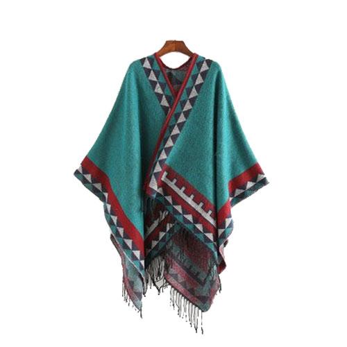 Poncho d'automne bohème