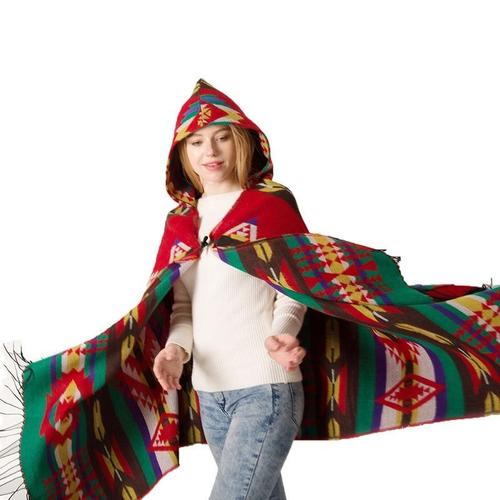 poncho léger à capuche