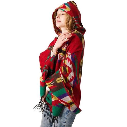 poncho acrylique femme