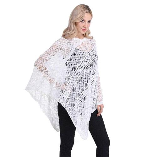 poncho dentelles fin femme