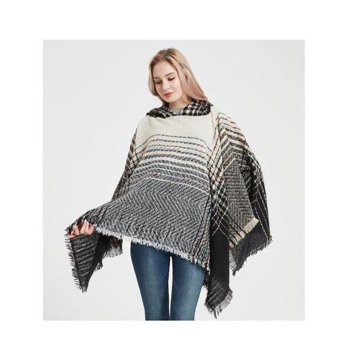 Poncho mode avec rayures